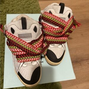 Lanvin Leather Curb Sneakers